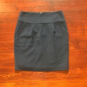 forever 21 womens pencil skirt in navy blue